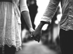 noi noia home dona de la mà blanc i 0000negre