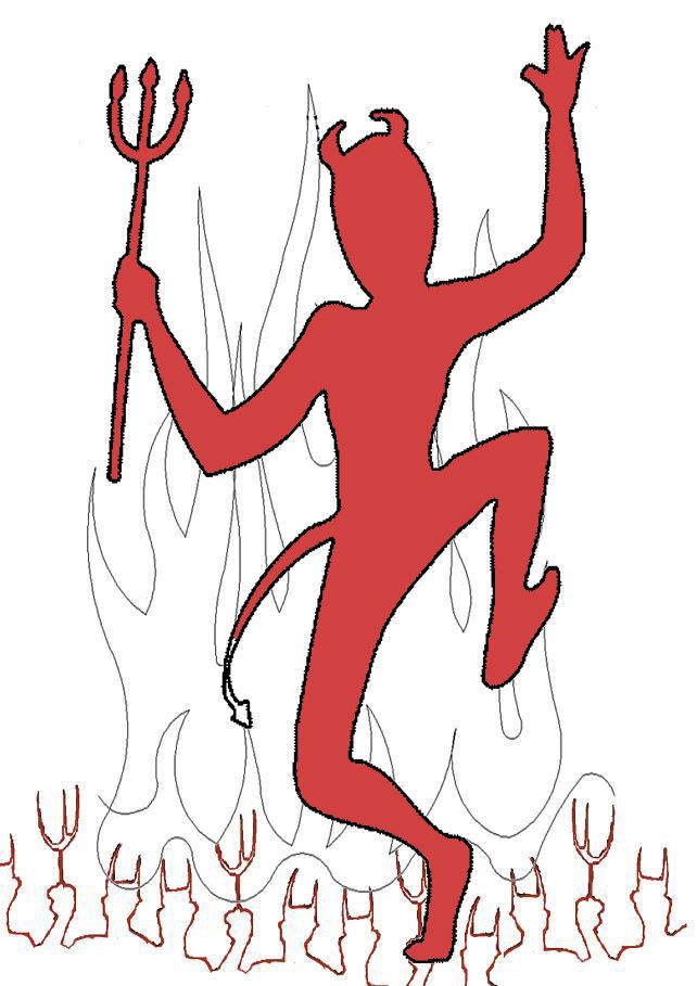 dibuix de dimoni vermell