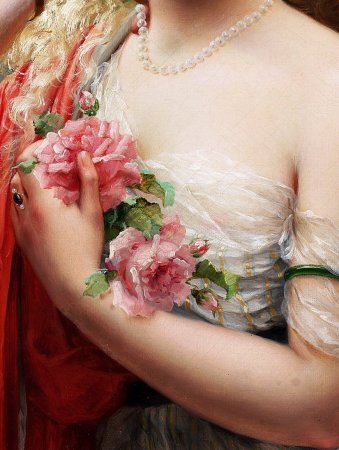emile vernon. flors a pit de dona noia pintura un pèl més retallada